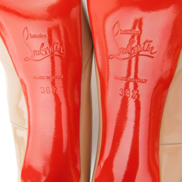 CHRISTIAN LOUBOUTIN Nude Platform Heel Pumps 38.5 - Picture 8 of 8